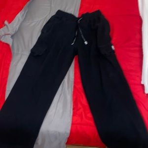 Black Pro Club Cargo fleece sweatpants